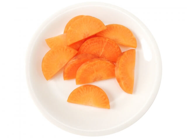 人参の半月切り